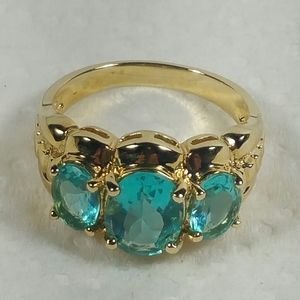 ROSS SIMONS GOLD PLATE  STERLING SILVER RING